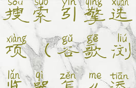 谷歌浏览器如何添加搜索引擎选项(谷歌浏览器怎么添加搜索引擎)