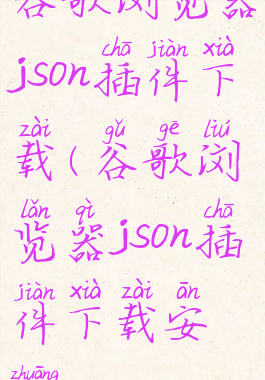 谷歌浏览器json插件下载(谷歌浏览器json插件下载安装)