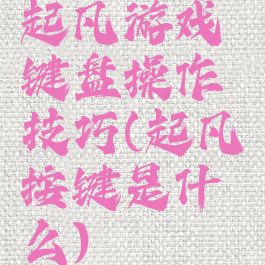 起凡游戏键盘操作技巧(起凡按键是什么)