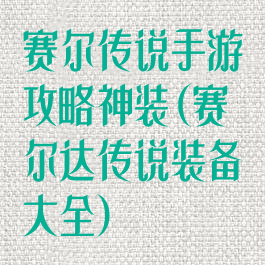 赛尔传说手游攻略神装(赛尔达传说装备大全)