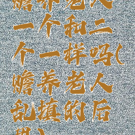 赡养老人一个和二个一样吗(赡养老人乱填的后果)