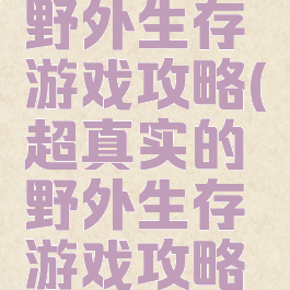 超真实的野外生存游戏攻略(超真实的野外生存游戏攻略视频)