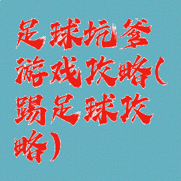 足球坑爹游戏攻略(踢足球攻略)