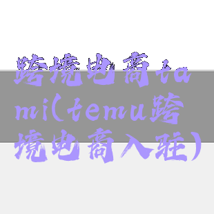 跨境电商tami(temu跨境电商入驻)