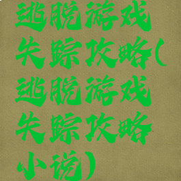 逃脱游戏失踪攻略(逃脱游戏失踪攻略小说)