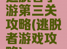 逃脱者手游第三关攻略(逃脱者游戏攻略)
