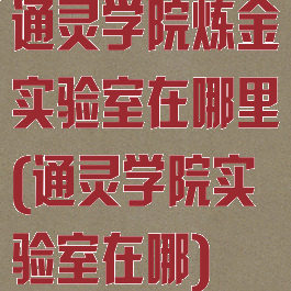 通灵学院炼金实验室在哪里(通灵学院实验室在哪)
