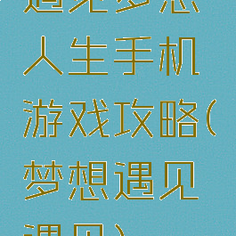 遇见梦想人生手机游戏攻略(梦想遇见遇见)