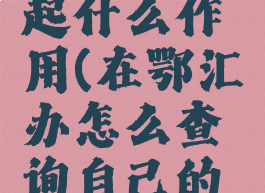 鄂汇办社保卡激活起什么作用(在鄂汇办怎么查询自己的社保卡余额?)