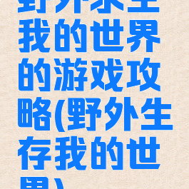 野外求生我的世界的游戏攻略(野外生存我的世界)