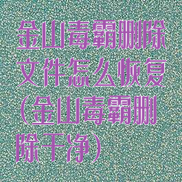 金山毒霸删除文件怎么恢复(金山毒霸删除干净)