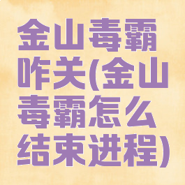 金山毒霸咋关(金山毒霸怎么结束进程)