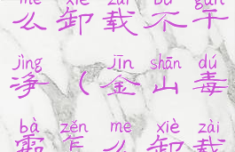 金山毒霸怎么卸载不干净(金山毒霸怎么卸载不掉)