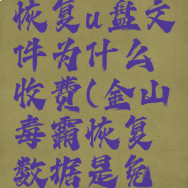 金山毒霸恢复u盘文件为什么收费(金山毒霸恢复数据是免费的吗)