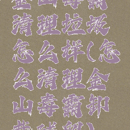 金山毒霸清理垃圾怎么样(怎么清理金山毒霸卸载残留)