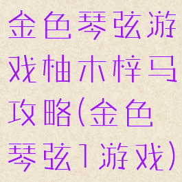 金色琴弦游戏柚木梓马攻略(金色琴弦1游戏)