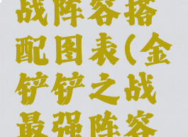 金铲铲之战阵容搭配图表(金铲铲之战最强阵容搭配最新)