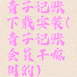 青子记账下载安装(青子记账会员干嘛用的)