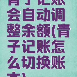 青子记账会自动调整余额(青子记账怎么切换账本)