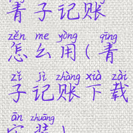 青子记账怎么用(青子记账下载安装)