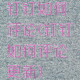 钉钉如何评论(钉钉如何评论更新)