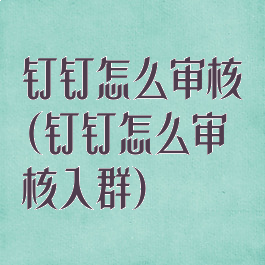 钉钉怎么审核(钉钉怎么审核入群)