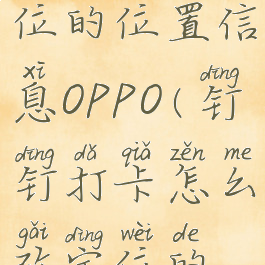 钉钉打卡怎么改定位的位置信息OPPO(钉钉打卡怎么改定位的位置信息最新)