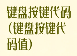 键盘按键代码(键盘按键代码值)