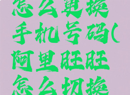 阿里旺旺怎么更换手机号码(阿里旺旺怎么切换账号)