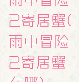 雨中冒险2寄居蟹(雨中冒险2寄居蟹在哪)