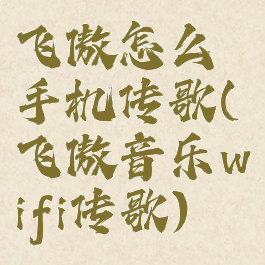 飞傲怎么手机传歌(飞傲音乐wifi传歌)