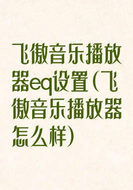 飞傲音乐播放器eq设置(飞傲音乐播放器怎么样)