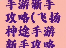 飞扬神途手游新手攻略(飞扬神途手游新手攻略图文)