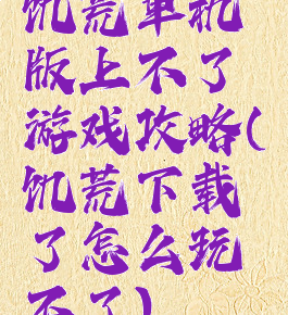 饥荒单机版上不了游戏攻略(饥荒下载了怎么玩不了)