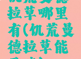 饥荒曼德拉草哪里有(饥荒曼德拉草能干嘛)