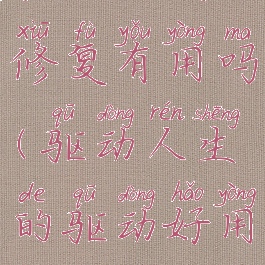 驱动人生修复有用吗(驱动人生的驱动好用吗)