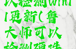 鲁大师可以检测win11更新(鲁大师可以检测硬件新旧吗)