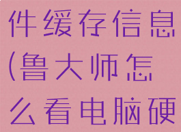 鲁大师怎么查看电脑硬件缓存信息(鲁大师怎么看电脑硬件使用时间)
