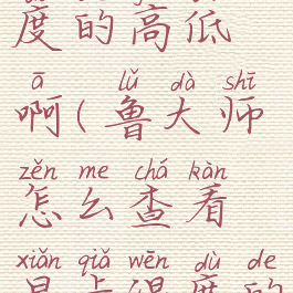 鲁大师怎么查看显卡温度的高低啊(鲁大师怎么查看显卡温度的高低啊视频)