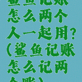 鲨鱼记账怎么两个人一起用?(鲨鱼记账怎么记两个账)