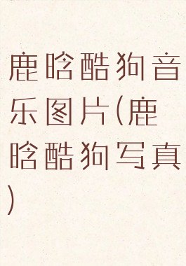 鹿晗酷狗音乐图片(鹿晗酷狗写真)