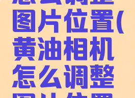 黄油相机怎么调整图片位置(黄油相机怎么调整图片位置和时间)
