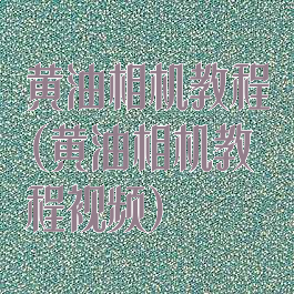 黄油相机教程(黄油相机教程视频)