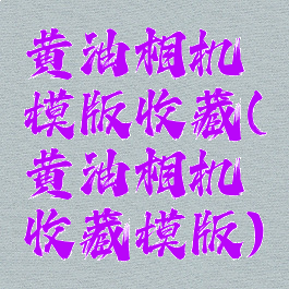 黄油相机模版收藏(黄油相机收藏模版)