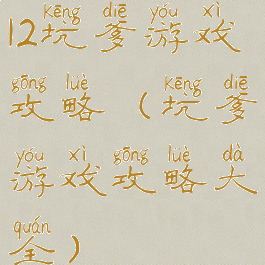 12坑爹游戏攻略(坑爹游戏攻略大全)