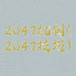2047机制(2047技巧)