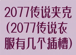 2077传说夹克(2077传说衣服有几个插槽)