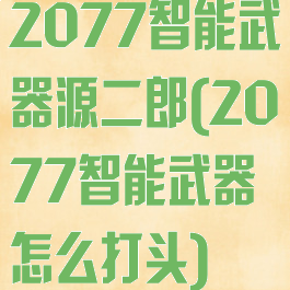 2077智能武器源二郎(2077智能武器怎么打头)