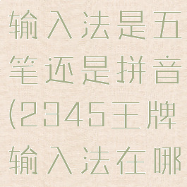 2345王牌输入法是五笔还是拼音(2345王牌输入法在哪个文件夹)