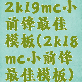 2k19mc小前锋最佳模板(2k18mc小前锋最佳模板)